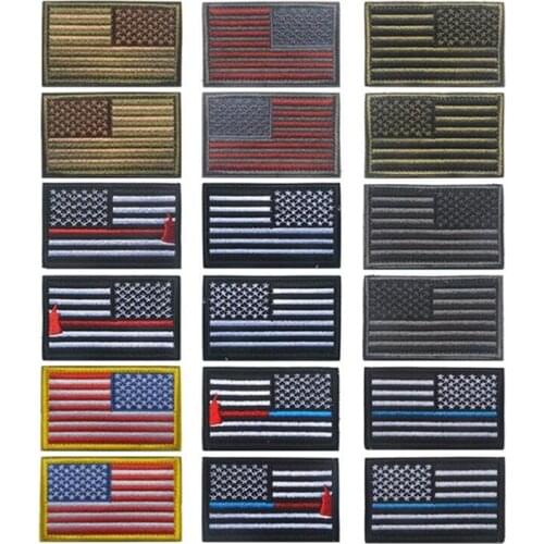 American Flag Embroidery Patch Armband Badge Military Decorative Sewing Applique Embellishment USA Flag Tactical Patches