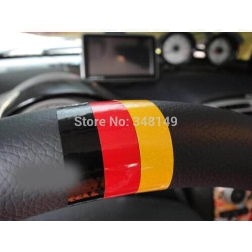 Car-Styling Steering Wheel Sticker German Flag for Volkswagen Skoda Octavia Benz Passat B5 Vw Golf 4 5 6 7 Tiguan Polo Jetta Bmw