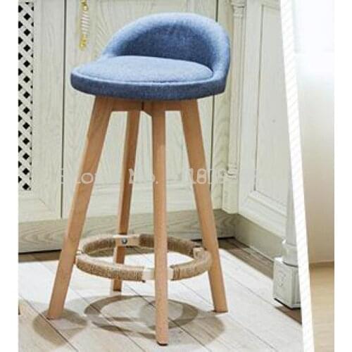Solid Wood Bar Chair Modern Simple High Stool Rotating Bar Stool Creative Bar Stool Front Desk Cashier Chair Bar Chair