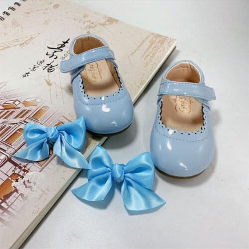 New Children Leather Shoes Bow Princess Girls Party Dance Shoes Baby Student Flats Kids Performance Shoes size 15-30