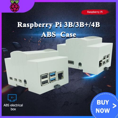 Raspberry Pi 4 Case ABS White Case Protective Case Enclosure for Raspberry 3B+ 3 Model B RPI 4 Model B