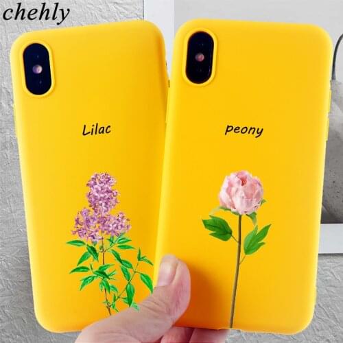 Fashion Flower Cell Phone Case for IPhone 6s 7 8 11 Plus Pro X XS MAX XR Cases Soft Silicone Fitted TPU Back Accessories Covers