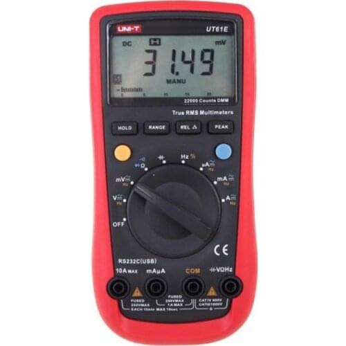 UNI-T UT61E 22000 Counts True Rms Digital Multimeter AC/DC Voltage Current,Resistance,Capacitance Tester with RS232C Cable