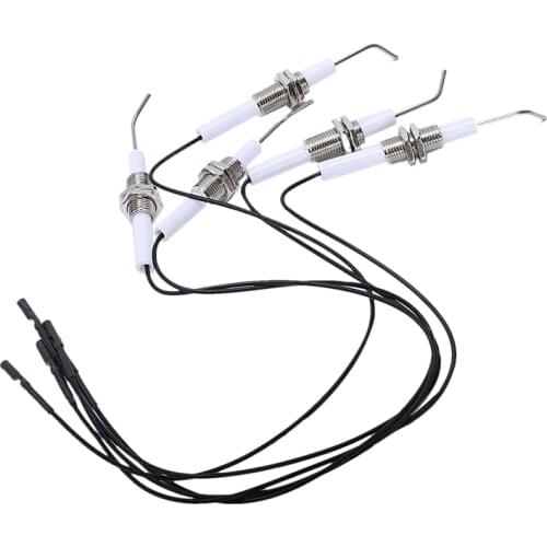 SANQ Ignition Part Plug Ceramic Electrode Igniter With Wire 30cm In Round 2.3mm Terminal 5Pcs/Lot