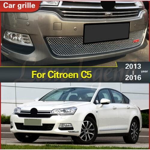 Body kit front bumper cover modified grille accessories High-quality stainless steel racing grill for Citroen C5 2013-2016