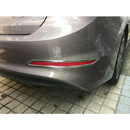 For Hyundai Elantra 2016 2PCS ABS Chrome Car Rear Headlight Fog Lamp Trim Cover Car Styling Accessories