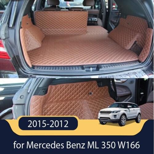 Car Travel) Best quality! Special trunk mats for Mercedes Benz ML 350 W166 2015-2012 waterproof boot carpets for ML350 2014