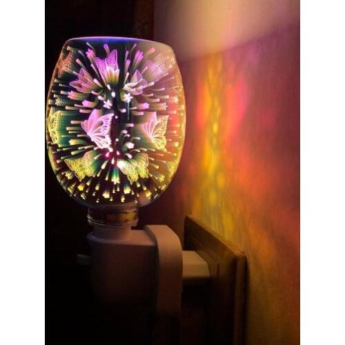 Electric Plug In LED Aroma Diffuser Lamp Wax Melt Oil Burner Wax Warmers Bedroom Bathroom Fragrances Decor Aroma Diffuser Lamp