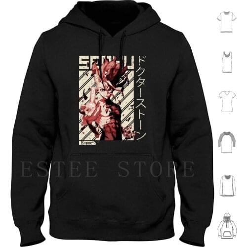 Senku Ishigami [ Dr Stone ] Hoodies Long Sleeve Senku Senkuu Ishigami Dr Stone Kohaku Chrome Tsukasa Shishiou Ooki