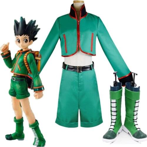Hunter X Hunter Gon Freecss cosplay costumes and boots full set of adult Halloween suits customized for the party new 2020