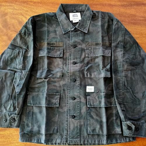 M65 Work Tooling Jacket Mens Military Multi Pocket Cotton Woven Loose Thick Coat Outdoor Hiking Climbing Cardigan Stormsuit