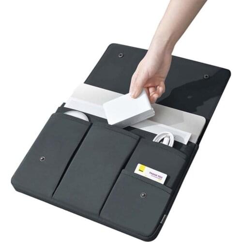 Lightweight Portable Laptop Cover Bag Women Mens Document Bags Briefcase Business Document Pouch 13 14.1 15.4inch