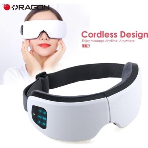 Eye Massager Electric Vibration Intelligent Wireless USB Recharge Heating Therapy Bluetooth Music Eyes Stress Eye Care Device