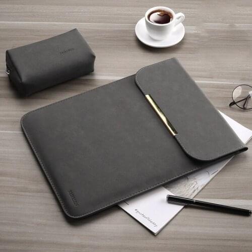 PU Leather Women Men Matte Sleeve Laptop Bag 15.6 14 For Macbook Air 13 Case Pro 11 12 15 For Xiaomi Mi Notebook 12.5 13.3 Cover