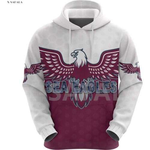 Sea Eagle Warringah Indigenous 3D Printed Hoodie Man Women 2 Harajuku Outwear Zipper Pullover Sweatshirt Casual Jacket L1