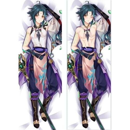 Genshin Impact Xiao Dakimakura Male Otaku Hugging Body Pillow Case Peach Skin Pillow Xiao Costume Cover Home Bedding