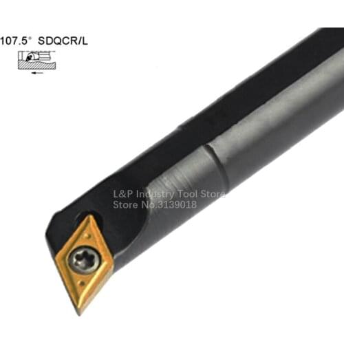 New Internal Turning Tool Cutting Edge Angle 107.5 16mm S16Q-SDQCR07 S16Q-SDQCL07 Boring Bar Toolholder Not Including Blade