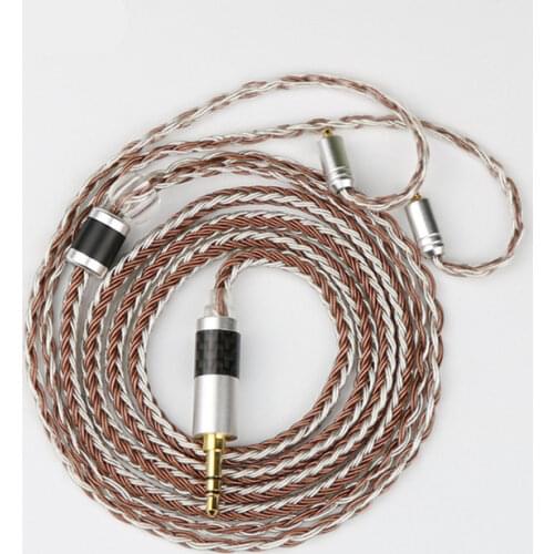 DIY Earphone Upgrade Cable 2.5mm 4.4mm 3.5mm For A2DC 16 Strands Single Crystal Copper Silver Plated Headphone Upgrade Wire