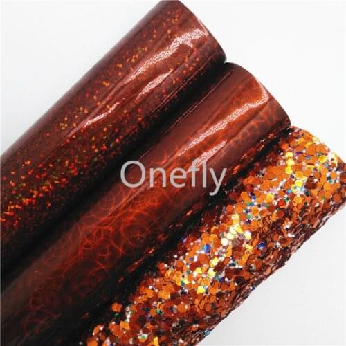 Onefly 21X29CM Glitter Leather, Smooth Synthetic Leather Fabric Sheets For Bow DIY handbags shoes BQ032