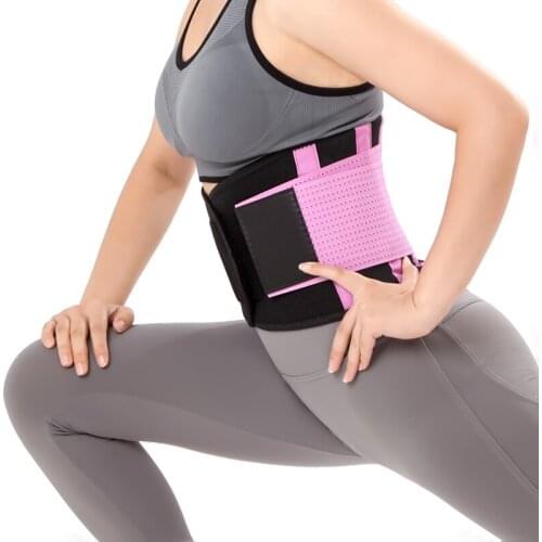 Unisex Waist Support Men Women Lumbar Waist Trimmer Adjustable Belt Exercise Weight Loss Fat Burnning Shaper Gym Fitness Belt