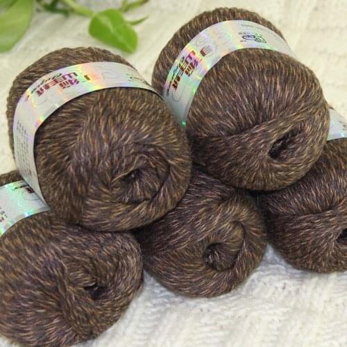 Sale New 5 X50g balls High Quality 100% pure cashmere luxury warm soft hand knitting yarn Coffee Khaki Brown 233-631-5