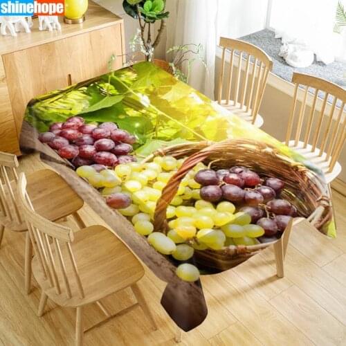 Custom Grape Table Cloth Oxford Print Rectangular Waterproof Oilproof Wedding Table Cover 100X140cm,140X250cm