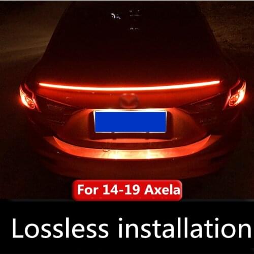For Mazda 3 Axela Spoiler 2014-2019 Mazda3 Axela flow light Spoiler ABS plastic Material Car Rear Wing Color Rear Spoiler