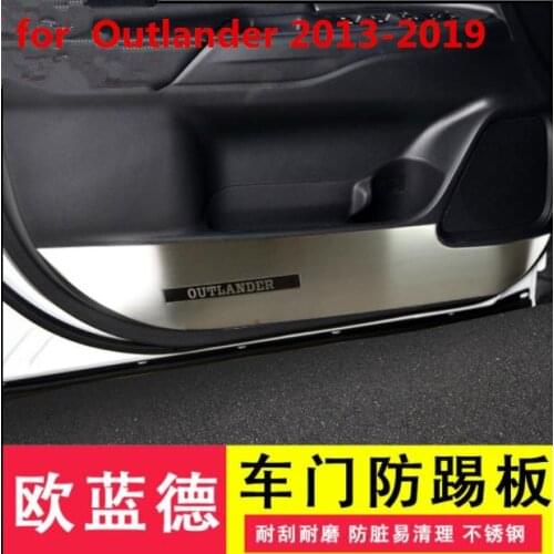 Car high quality metal anti-kick plate anti-kick pad auto parts For Mitsubishi Outlander 2013-2019 Car-covers