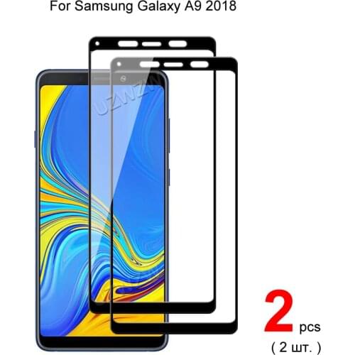 2pcs Glass For Samsung Galaxy A9 2018 Full Cover Screen Protector Protective Tempered Glass For Samsung Galaxy A9 2018 Glass