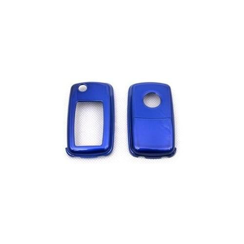 Hard Plastic Keyless Remote Key Protection Case Cover (Gloss Metallic Blue) For VW Volkswagen MK4 / MK5