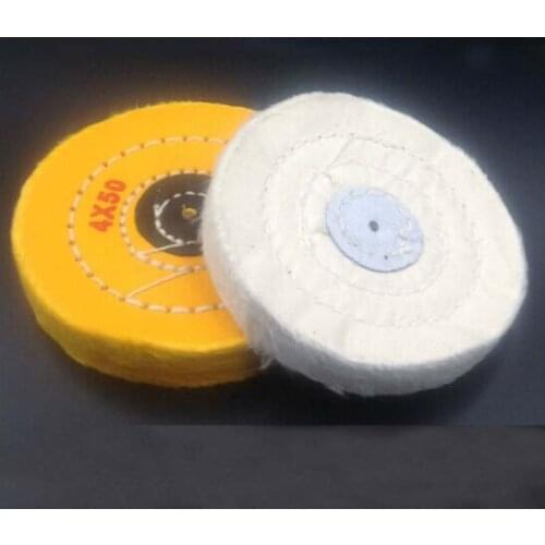 1 white cotton polishing wheel, flannel polishing pad, wood metal polishing tool for surface polishing/grinding