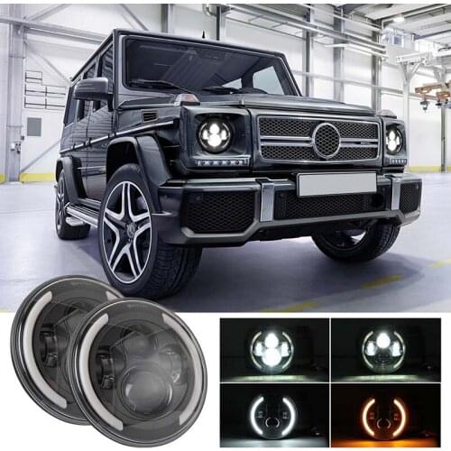1pair bright 7 Inch 20W Halo Angle Eye LED Headlights Lamps Waterproof Headlamp For JEEP Wrangler 1997-2017 Auto Car Headlights