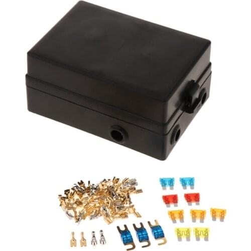 13-Way Blade Fuse Block Include Relay and Fuse, Fuse Marine Boat Fuse Holder Box