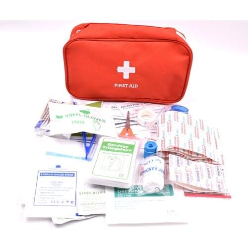 161pcs/Pack Portable First Aid Kit Medical Survival Bag Mini Emergency Bag for Car Home Picnic Camping Travelling Outdoor