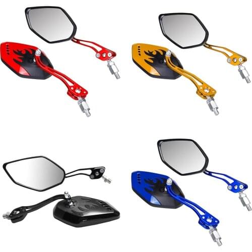 2PCS/Set 360 Degree Rotation Motorcycle Universal Motorcycle Rearview Mirrors Motorbike Side Mirrors 8 / 10mm Motorbike Scooter