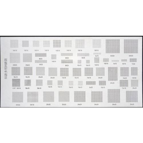 4PCS Universal BGA Stencil for MTK MSM Xiaomi CPU PM Power IC Reball Pin BGA Direct Heat Template S06 21 Dropshipping