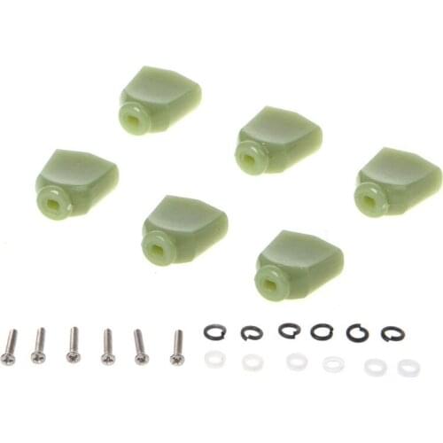 6Pcs Trapezoid Plastic Guitar Tuning Peg Tuners Machine Heads Replacement Button