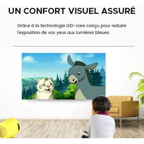 Mini Wireless Projector Portable HD Home Projector Support 1080P for Phone Laptop PUO88