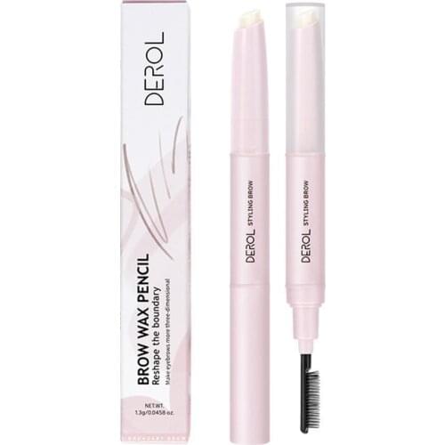 Double-headed Makeup Eyebrow Gel Eyebrow Gel Brows Wax Pencil Waterproof Long-Lasting Wild Brow Styling Soap Eye Brow Makeup