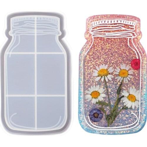 Bottle Tray Mold DIY Epoxy Crystal Resin Mold Bottle Tray Scented Candle Tray Mirror Silicone Resin Mold