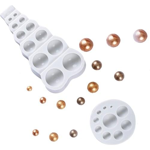 Sugar Mold Semicircle Beads Silicone Cake Mold for Kitchen Baking Chocolate Mousse Truffle Dessert Bakeware Decorating Tools