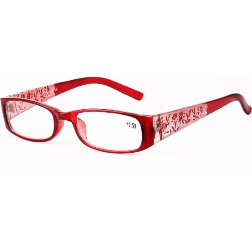 Quality Floral Reading Glasses Rhinestone Women Gafas De Lectura Eyeglass Frames Fashion Spectacles SPH +100 150 200 250 300 350