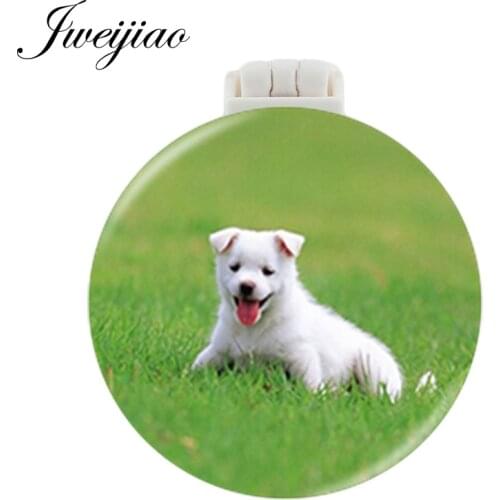 Youhaken LOVE PETS DOGS Pocket Mirror With Massage Comb Mini RoundFolding Compact Portable Makeup Hand Vanity Mirrors Gifts
