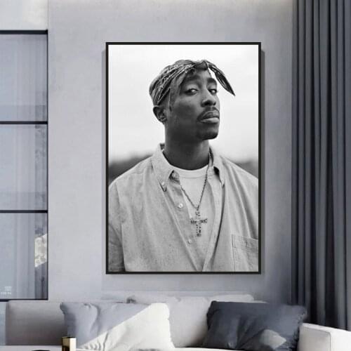 Tupac Shakur 2PAC Canvas Painting Rapper Star Poster Hip Hop Art Painting Moder Wall Decor Posters Wall Pictures for Home Design