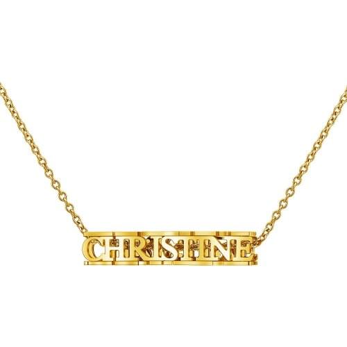 DUOYING Custom Letters Choker Necklace Personalized DIY Custom Name Pendant Simple Letter Three-Dimensional Necklace for Jewelry