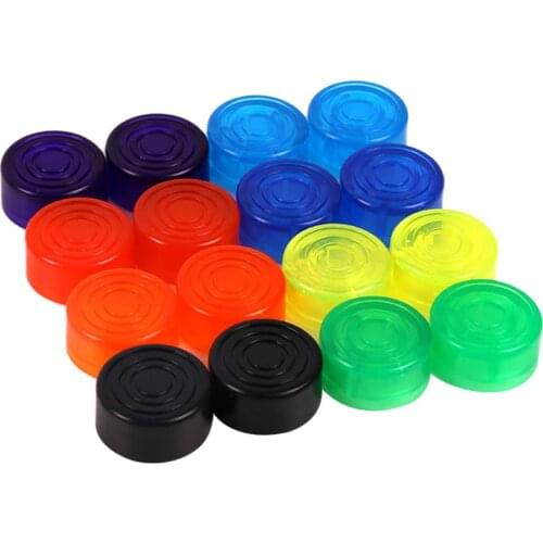 12 Pcs Guitar Effect Footswitch Topper Foot Nail Cap Pedal Topper Anti-Slip Colorful Protection Cap For Guitar Pedal Effect