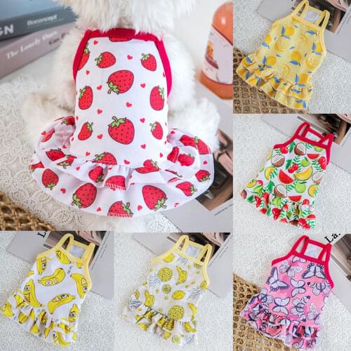 Summer Small Dog Shirt Clothes Vest Down Jacket Cartoon Cute Chihuahua Tshirt Puppy Yorkshire Terrier Puppy Bulldog Ropa Perro