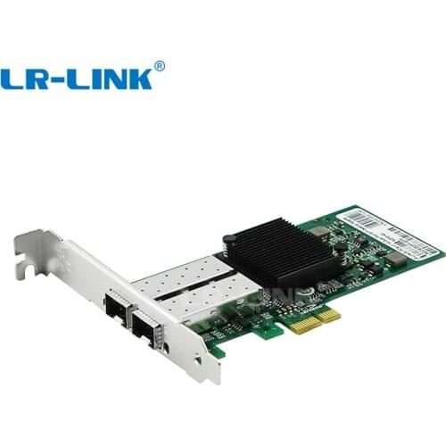 LR-LINK 9252PF-SFP Gigabit Ethernet PCI-Expres x1 Dual Port Network Adapter Card Fiber Optical (NIC) Compatible I350-F2 For PC