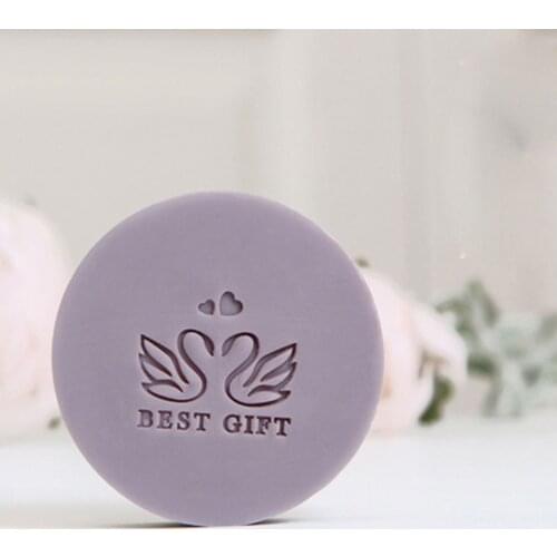 Best Gift swan Pattern Stamp Home Cleaning Natural Seal Acrylic Imprint Soap Stamp For Handmade Making Chapters