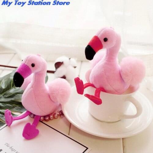 Fur Bag Charms Keyrings Pom Car Pendant Key Ring Holder Animal Christmas Pompom Fluffy Flamingo Toy Keychain